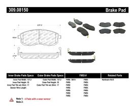 StopTech StopTech Performance 02-05 Infiniti G35 / 07-09 Nissan Altima/Sentra / 6/02-05 350Z Front Brake Pa for Nissan Fairlady Z33