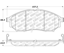 StopTech StopTech Street Touring 06-08 350Z w/ Std Brakes Front Brake Pads for Nissan Fairlady Z33