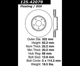 StopTech 6/02-08 350z/ 03-04 G35 w/ Brembo Rear CRYO-STOP Rotor for Nissan Fairlady Z33