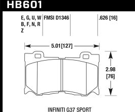 HAWK Infiniti G37 Sport HP+ Street Front Brake Pads for Nissan Fairlady Z34