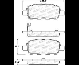 StopTech StopTech 12-17 Nissan Maxima Street Performance Rear Brake Pads for Nissan Fairlady Z34