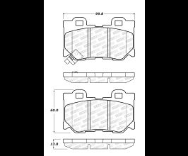 StopTech StopTech Street Select Brake Pads - Rear for Nissan Fairlady Z34