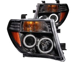 Anzo 2005-2008 Nissan Frontier Projector Headlights w/ Halo Black for Nissan Frontier D40