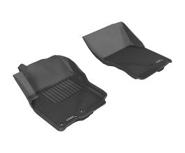 3D Mats 2005-2019 Nissan Frontier Crew/King Cab Kagu 1st Row Floormat - Black for Nissan Frontier D40