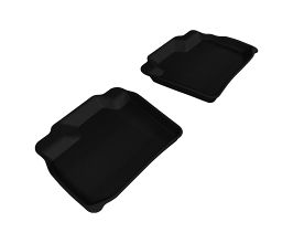 3D Mats 2011-2018 Nissan Leaf Kagu 2nd Row Floormats - Black for Nissan Leaf ZE0