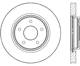 StopTech 14-17 Nissan Rogue / Nissan Leaf Performance Front Cryo Brake Rotor for Nissan Leaf ZE1