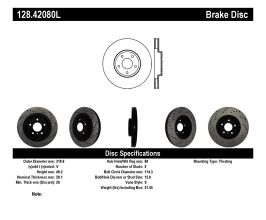 StopTech StopTech 08-09 Infiniti EX35 / 05-08 G35 / 09 G37 / 06-09 M35/M45 Drilled Left Front Rotor for Nissan Maxima A36