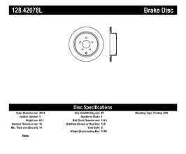 StopTech StopTech 03-07 Infiniti FX35/45 Drilled Left Rear Rotor for Nissan Murano Z50