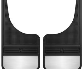 Husky Liners Universal 12in Wide Black Rubber Front Mud Flaps w/ Weight for Nissan Murano Z51
