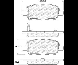 StopTech StopTech Street Select 14-17 Infiniti Q50 Rear Brake Pads for Nissan Murano Z51