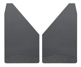 Husky Liners Universal 12in Wide Black Rubber Front Mud Flaps w/ Black Weight for Nissan Pathfinder R51