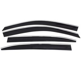 AVS 18-19 Nissan Rogue Sport Ventvisor Low Profile Window Deflectors 4pc - Chrome for Nissan Rogue T32