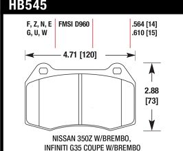 HAWK DTC-80 03-09 Nissan 350Z w/Brembo Brakes Front Race Brake Pads for Nissan Sentra B15