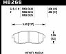 HAWK 03-04 G35/03-05 G35X/ 02-05 350z w/o Brembo HPS Street Front Brake Pads for Nissan Sentra S/SE/Limited Edition/SE-R