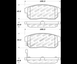 StopTech StopTech Street Touring 11/00-02 Infiniti G20/10/00-04 I30/I35 Rear Brake Pads for Nissan Sentra B15