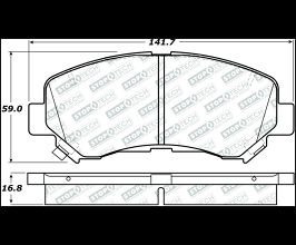 StopTech StopTech Street Select Brake Pads - Rear for Nissan Sentra B16