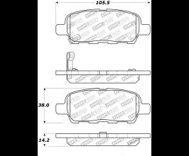 StopTech StopTech Street Touring 6/02-08 350z / 01-08 G35 Rear Brake Pads for Nissan Sentra B16