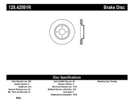 StopTech StopTech Drilled Sport Brake Rotor for Nissan Sentra B16