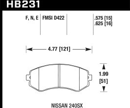 HAWK 89-93 240SX LE & SE (non-ABS) & Base / 94-96 240SX SE & Base HPS Street Front Brake Pads for Nissan Silvia S13