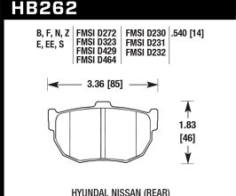 HAWK 89-97 Nissan 240SX HT-10 Race Rear Brake Pads for Nissan Silvia S13