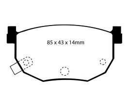 EBC 99-01 Hyundai Elantra 2.0 Yellowstuff Rear Brake Pads for Nissan Silvia S14