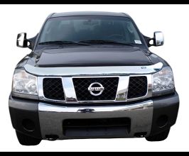 AVS 04-15 Nissan Armada High Profile Hood Shield - Chrome for Nissan Titan A60