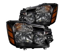 Anzo 2004-2007 Nissan Armada Crystal Headlights Black for Nissan Titan A60