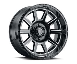 ICON Recoil 20x10 6x5.5 -24mm Offset 4.5in BS Gloss Black Milled Spokes Wheel for Nissan Titan A60