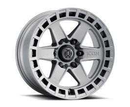 ICON Raider 17x8.5 6x5.5 0mm Offset 4.75in BS Titanium Wheel for Nissan Titan A60