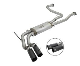 aFe Power POWER Rebel Series 2-1/2in 409 SS Cat Back Exhaust w/ Black Tips 16-17 Nissan Titan V8 5.6L for Nissan Titan A61