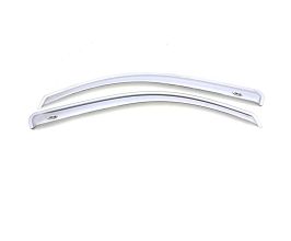 AVS 17-18 Nissan Titan Standard Cab Outside Mount Front Window Ventvisor 2pc - Chrome for Nissan Titan A61