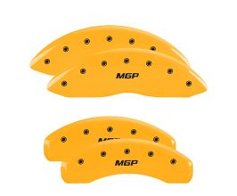 MGP Caliper Covers 4 Caliper Covers Engraved Front & Rear Yellow Finish Black Char 2017 Nissan Titan for Nissan Titan A61