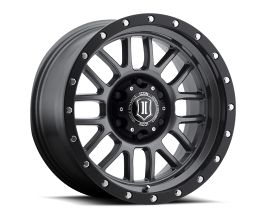 ICON Alpha 17x8.5 6x5.5 0mm Offset 4.75in BS 106.1mm Bore Gun Metal Wheel for Nissan Titan A61