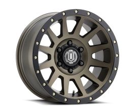 ICON Compression 17x8.5 6x5.5 0mm Offset 4.75in BS 106.1mm Bore Bronze Wheel for Nissan Titan A61