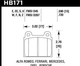 HAWK HPS Street Brake Pads for Porsche 911 911