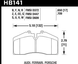 HAWK Audi/Porsche Rear AND ST-40 HP+ Street Brake Pads for Porsche 911 964