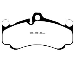 EBC 10-12 Porsche 911 (997) (Cast Iron Rotor only) 3.8 GT3 Yellowstuff Front Brake Pads for Porsche 911 991