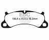 EBC 12-15 Porsche 911 (991) (Cast Iron Rotor only) 3.8 Carrera S Yellowstuff Front Brake Pads for Porsche 911