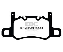 EBC 13-15 Porsche 911 (991) (Cast Iron Rotor only) 3.8 GT3 Yellowstuff Rear Brake Pads for Porsche 911 991