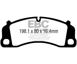 EBC 13-15 Porsche 911 (991) (Cast Iron Rotor only) 3.8 GT3 Yellowstuff Front Brake Pads for Porsche 911 992