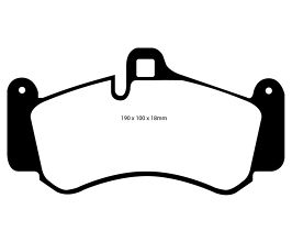 EBC 01-03 Porsche 911 (996) (Cast Iron Rotor only) 3.6 Twin Turbo GT2 Yellowstuff Front Brake Pads for Porsche 911 996