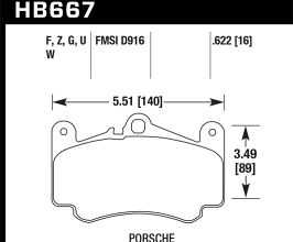 HAWK 11-12 Porsche 911 Targa 4S HPS 5.0 Front Brake Pads for Porsche 911 996