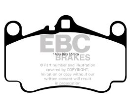 EBC 03-05 Porsche 911 (996) (Cast Iron Rotor only) 3.6 Carrera 4S Orangestuff Front Brake Pads for Porsche 911 997