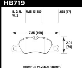 HAWK DTC-80 14-16 Porsche Cayman Front Race Brake Pads for Porsche 911 997