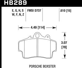 HAWK 97-08 Porsche Boxster DTC-30 Compund Front Brake Pads for Porsche Boxster 986