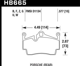 HAWK 05-14 Porsche Boxter/07-14 Cayman HPS Street Rear Brake Pads for Porsche Boxster / Cayman 718 982