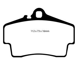 EBC 98-05 Porsche 911 (996) (Cast Iron Rotor only) 3.4 Carrera 2 Bluestuff Rear Brake Pads for Porsche Boxster / Cayman 981