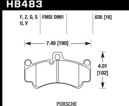 HAWK 06-12 Porsche 911 (997) Carrera 4S / 07-12 Porsche 911 (997) Turbo DTC-50 Race Front Brake Pads for Porsche Boxster / Cayman 987