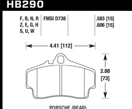 HAWK 97-12 Porsche Boxter HPS 5.0 Rear Brake Pads for Porsche Boxster / Cayman 987