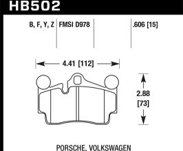 HAWK Porsche / Volkswagen Performance Ceramic Street Rear Brake Pads for Porsche Cayenne 955/957